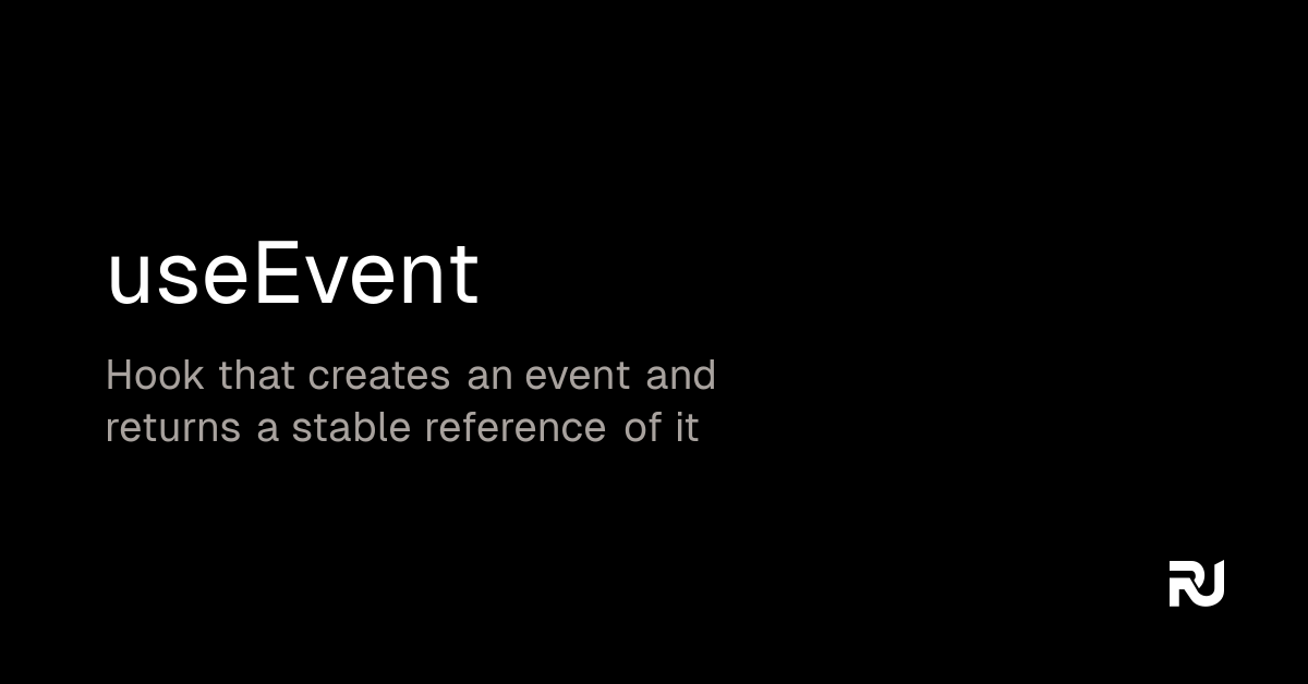 useEvent React hook Reactuse