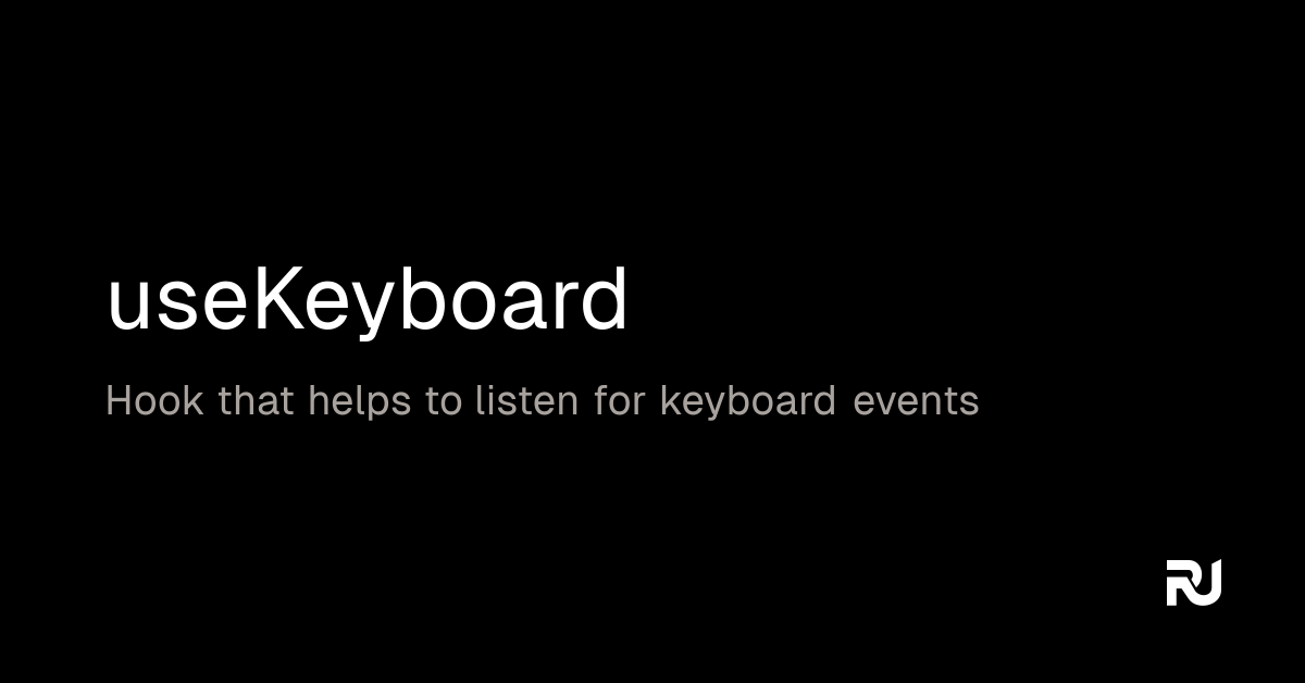 useKeyboard React hook Reactuse